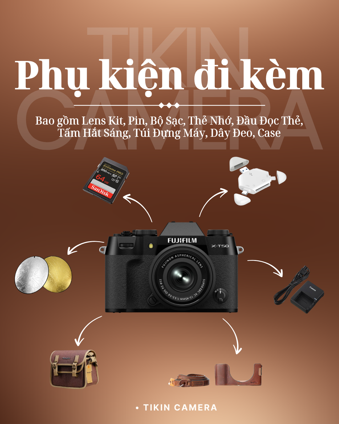 Phụ kiện đi kèm khi thuê máy ảnh